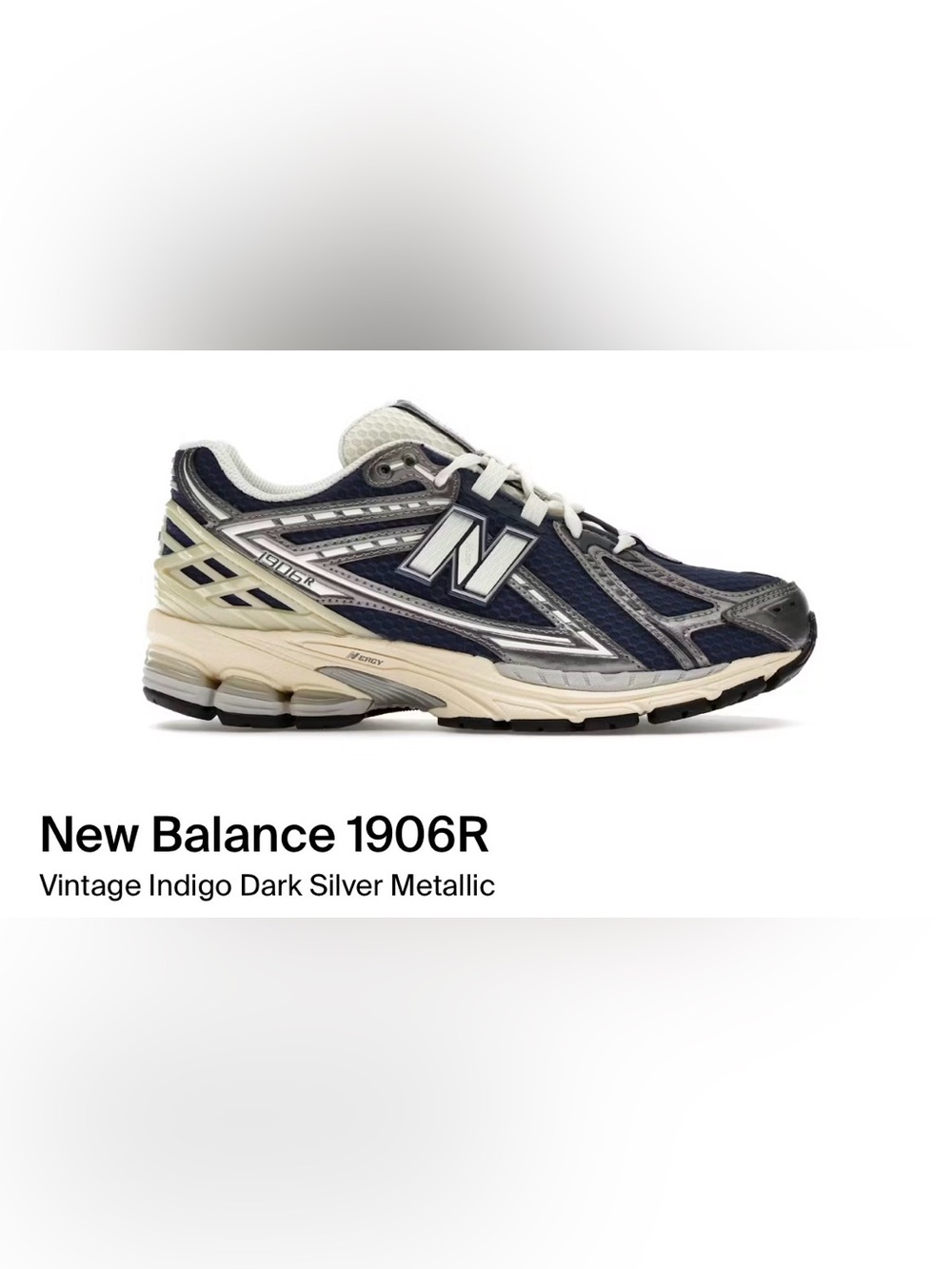 New Balance Navy Silver Metallic Running Sneaker